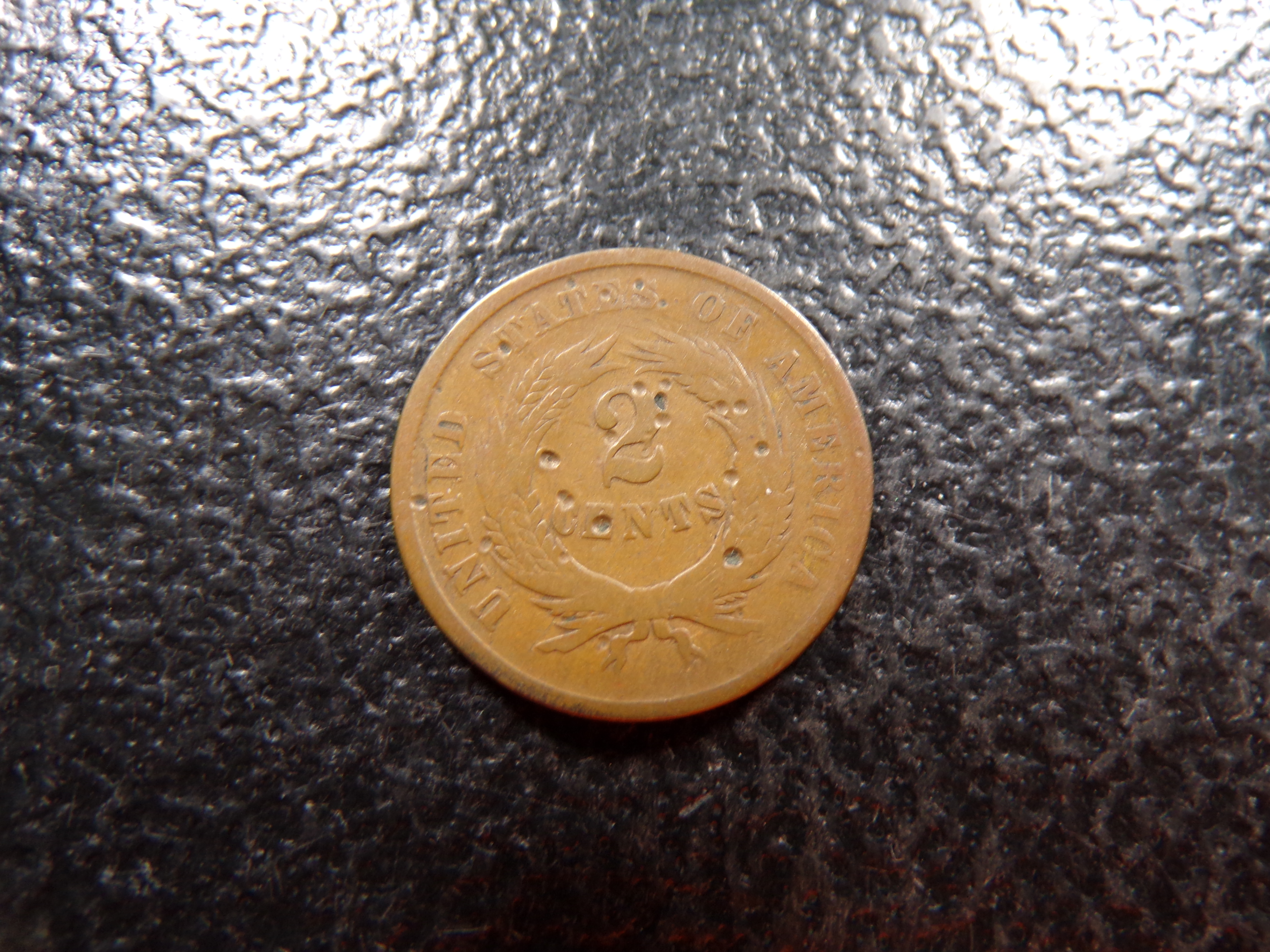 1865 TWO CENT PIECE