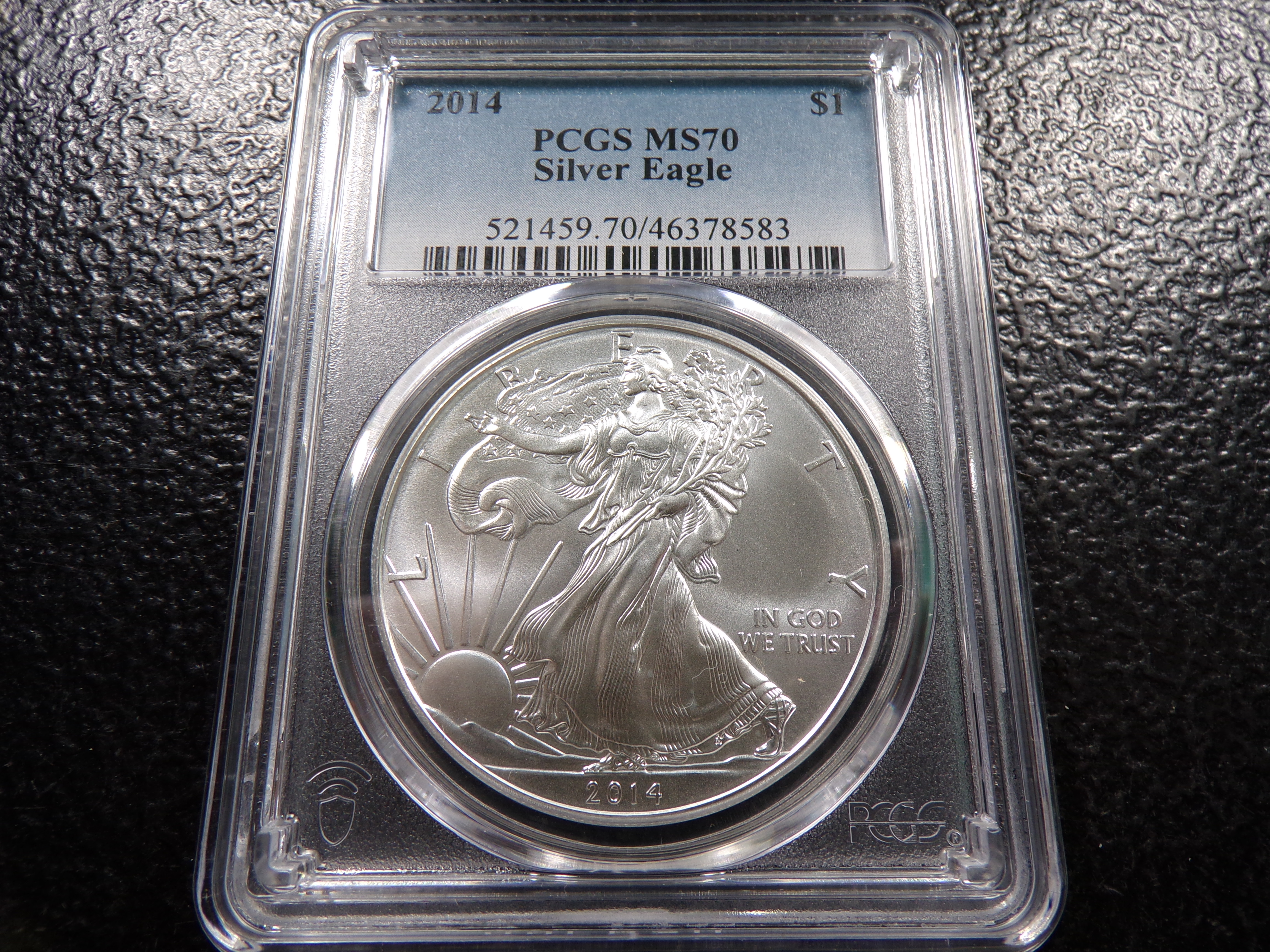 2014 PCGS MS70 AMERICAN SILVER EAGLE DOLLAR