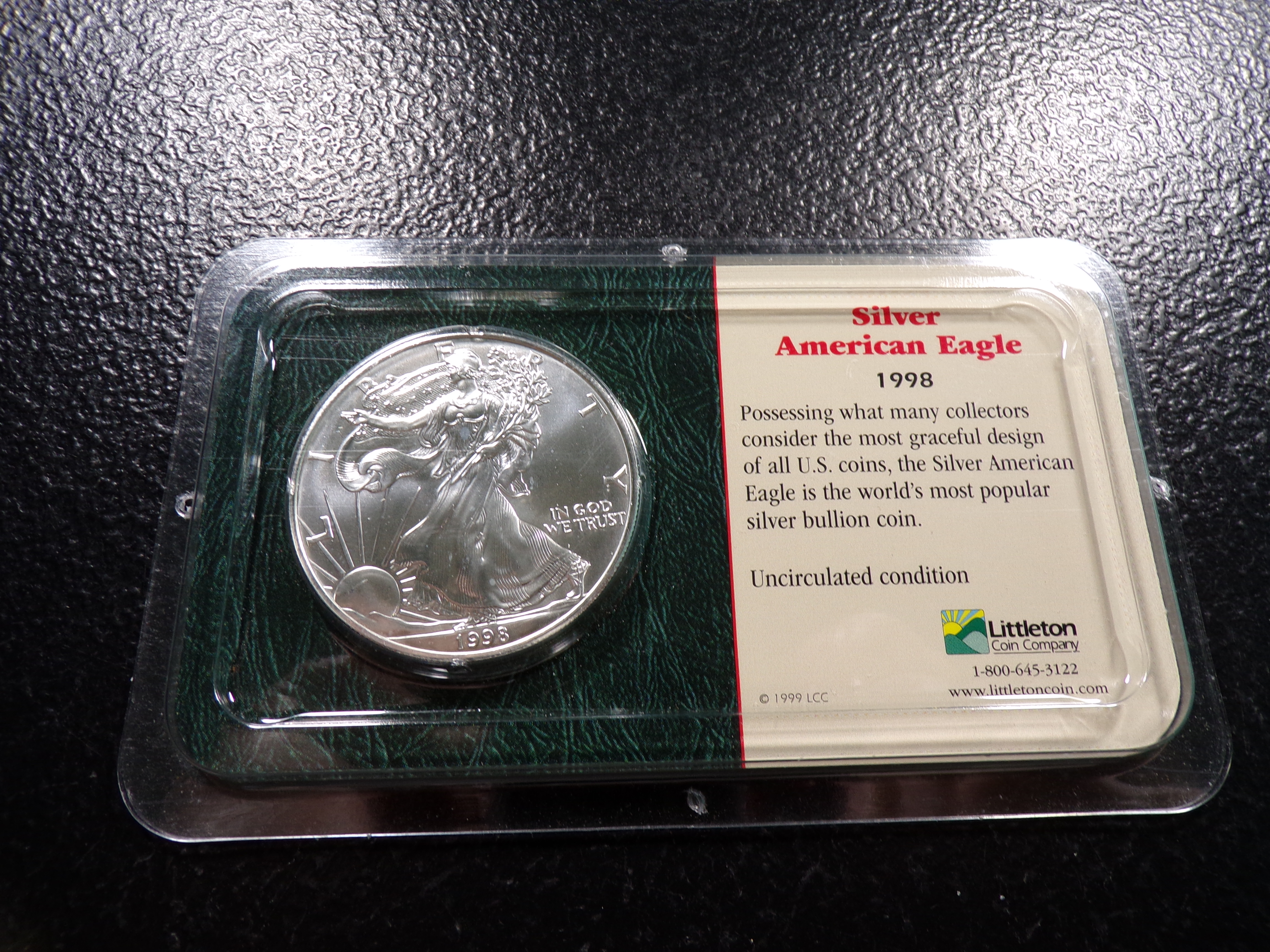 1998 AMERICAN SILVER EAGLE DOLLAR