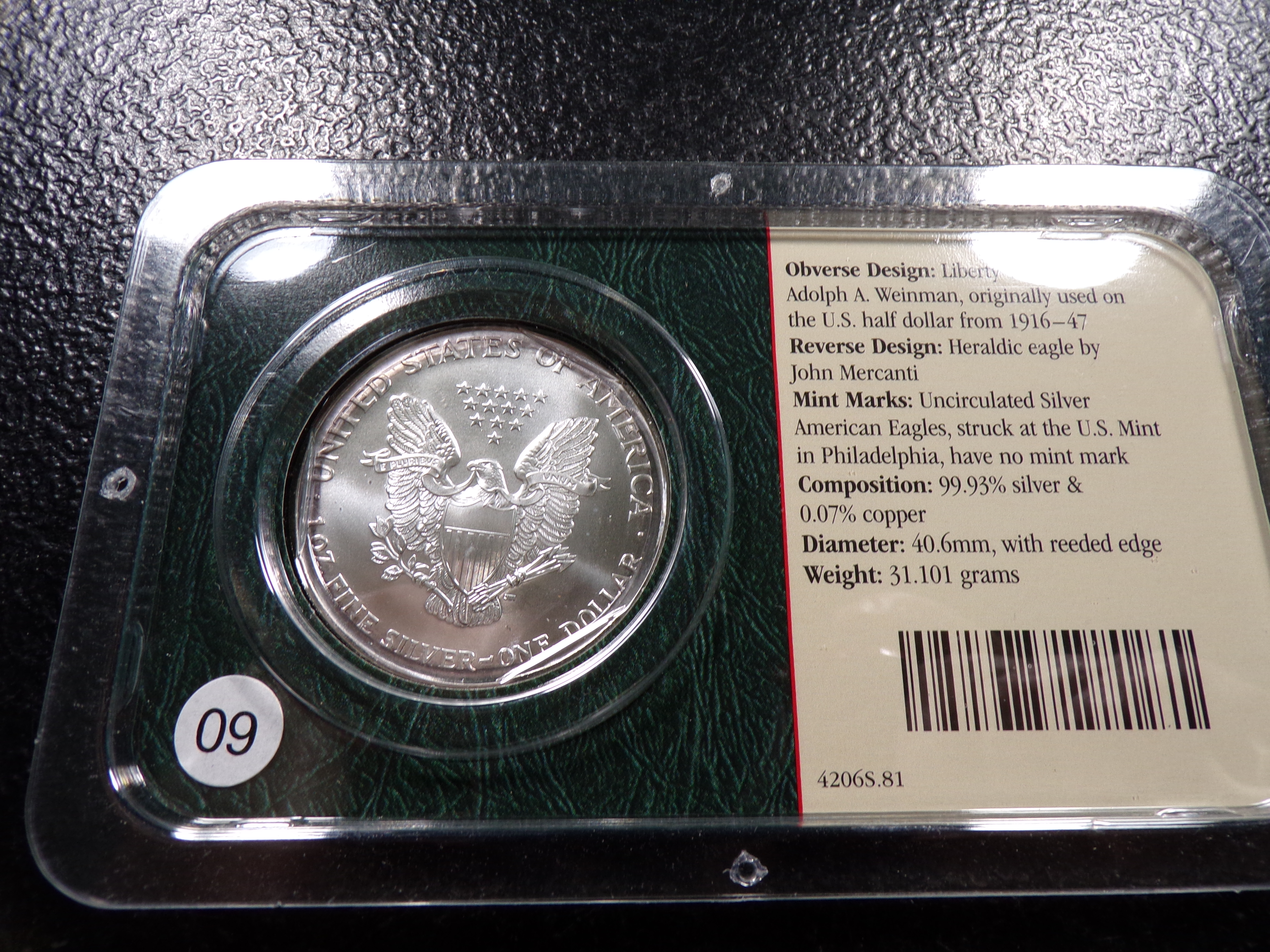 1998 AMERICAN SILVER EAGLE DOLLAR