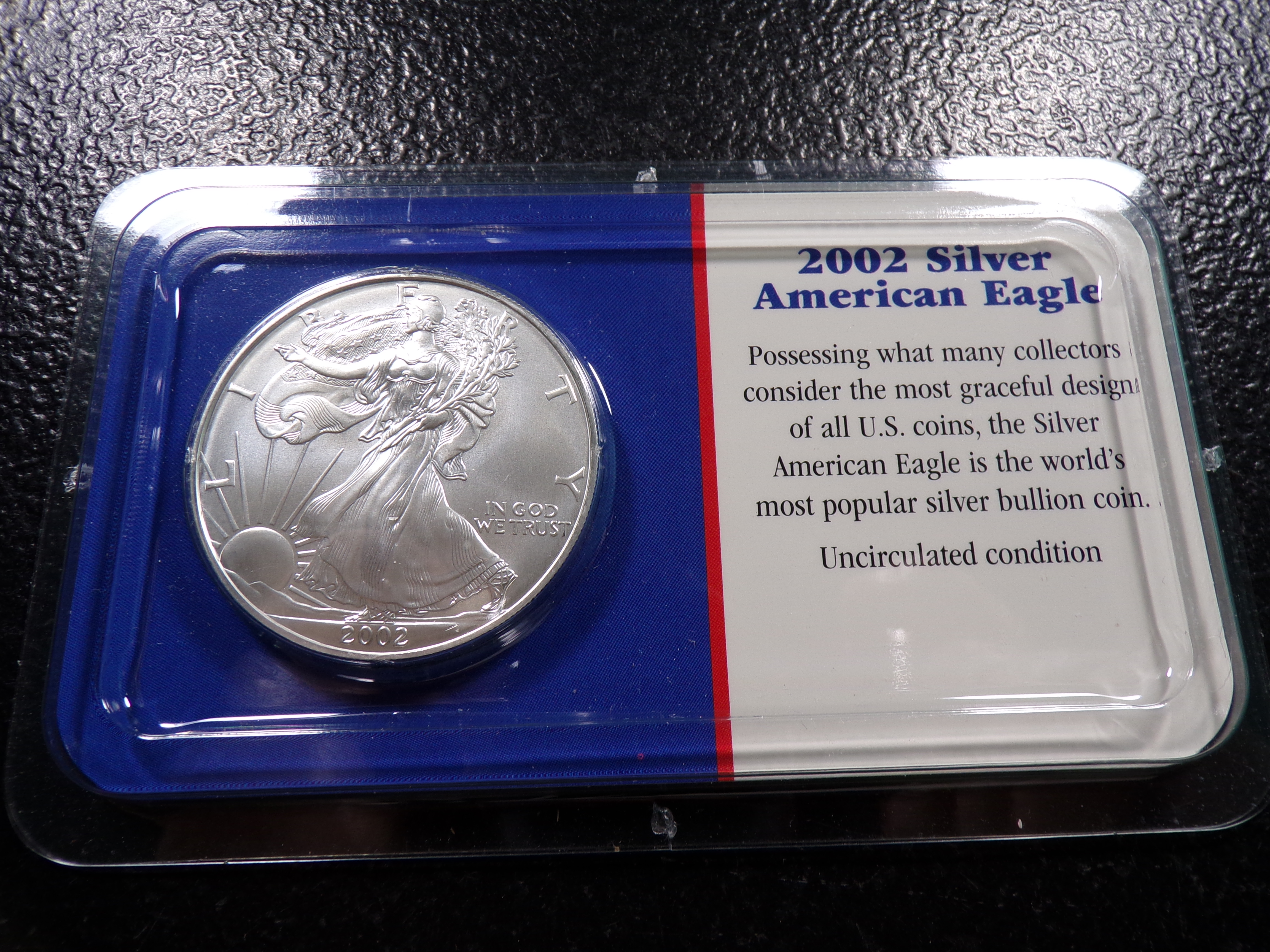 2002 AMERICAN SILVER EAGLE DOLLAR