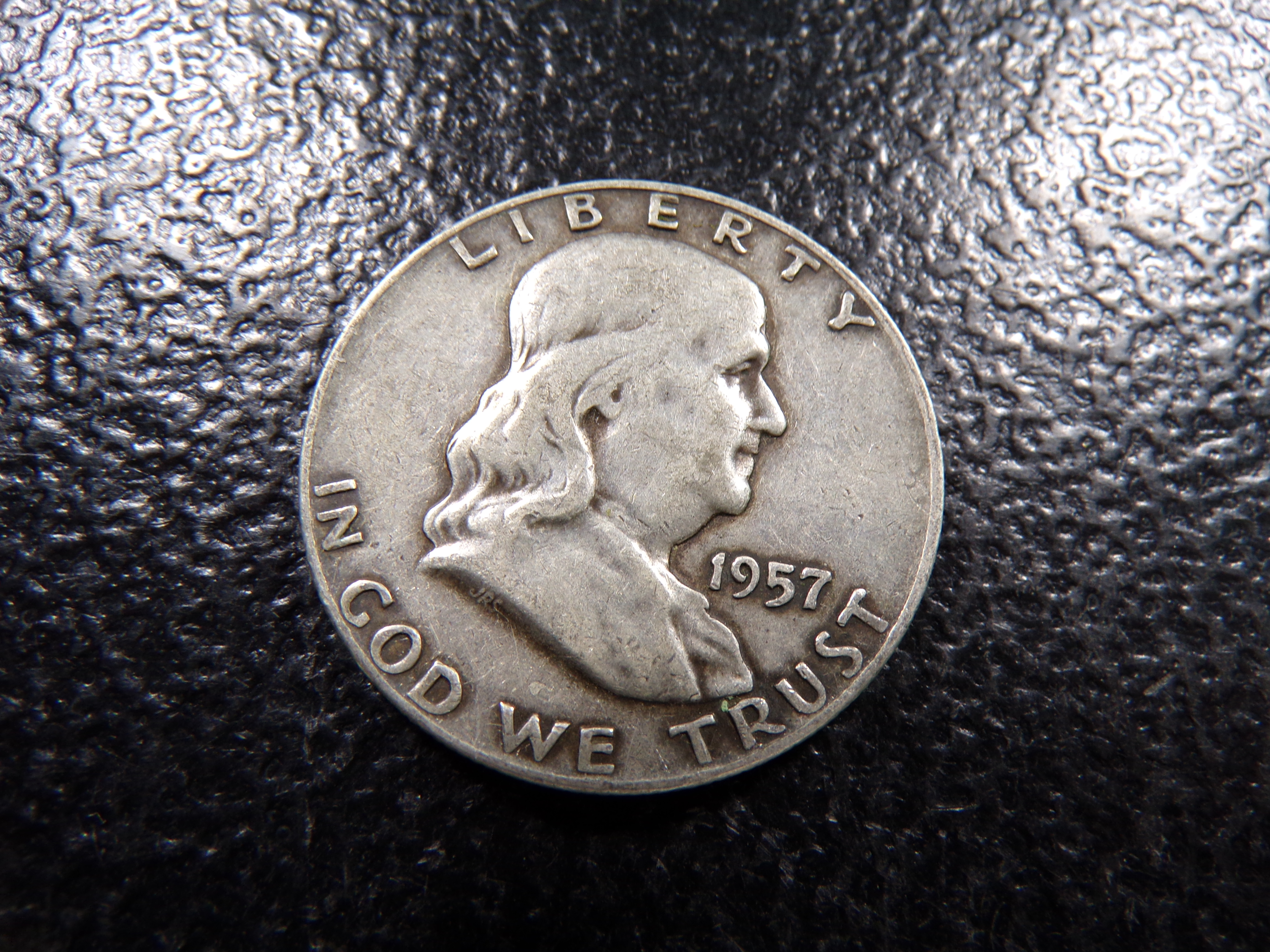 1957-D FRANKLIN SILVER HALF DOLLAR