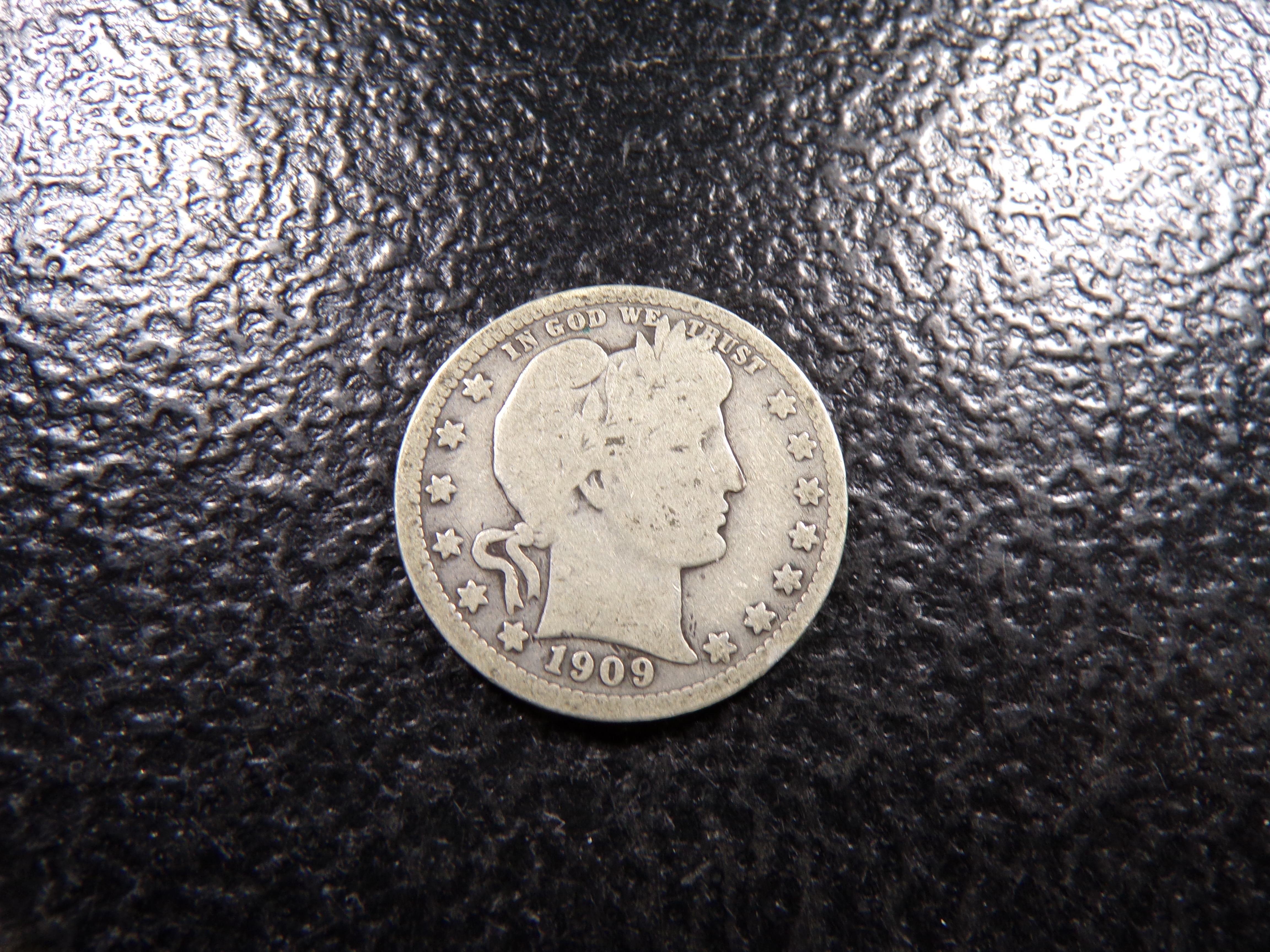1909 BARBER SILVER QUARTER