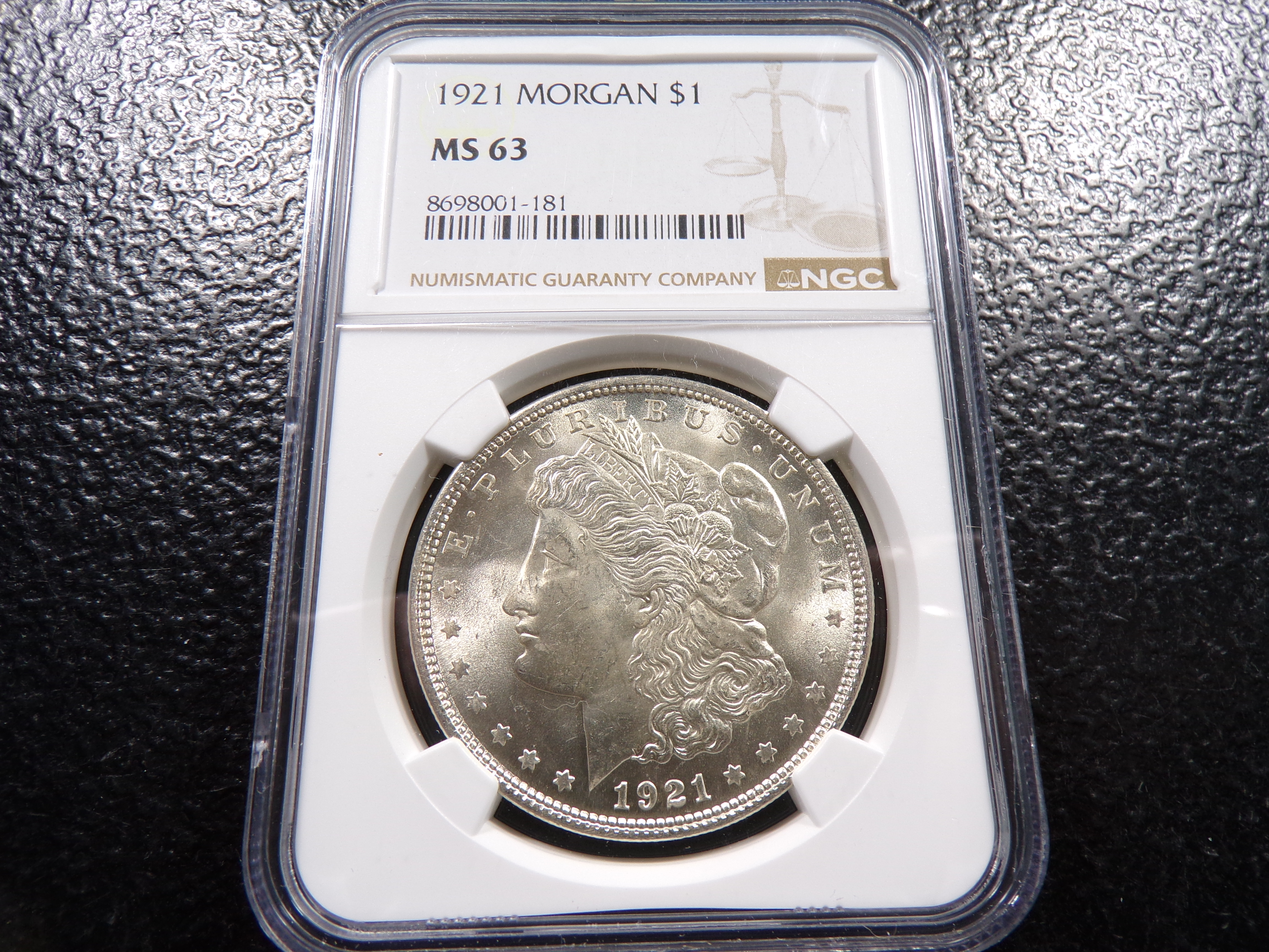 1921 NGC MS63 MORGAN SILVER DOLLAR