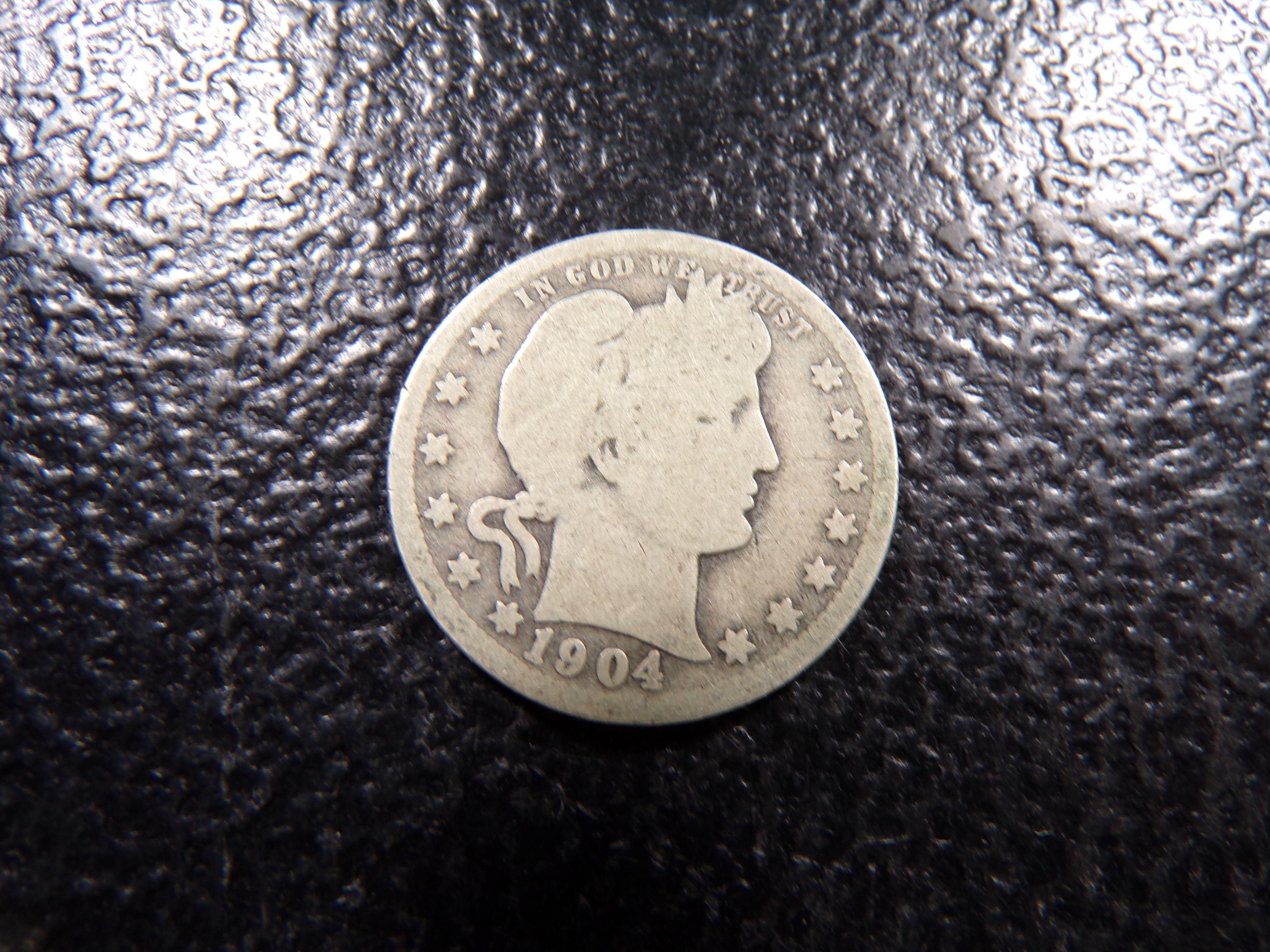1904-O BARBER SILVER QUARTER