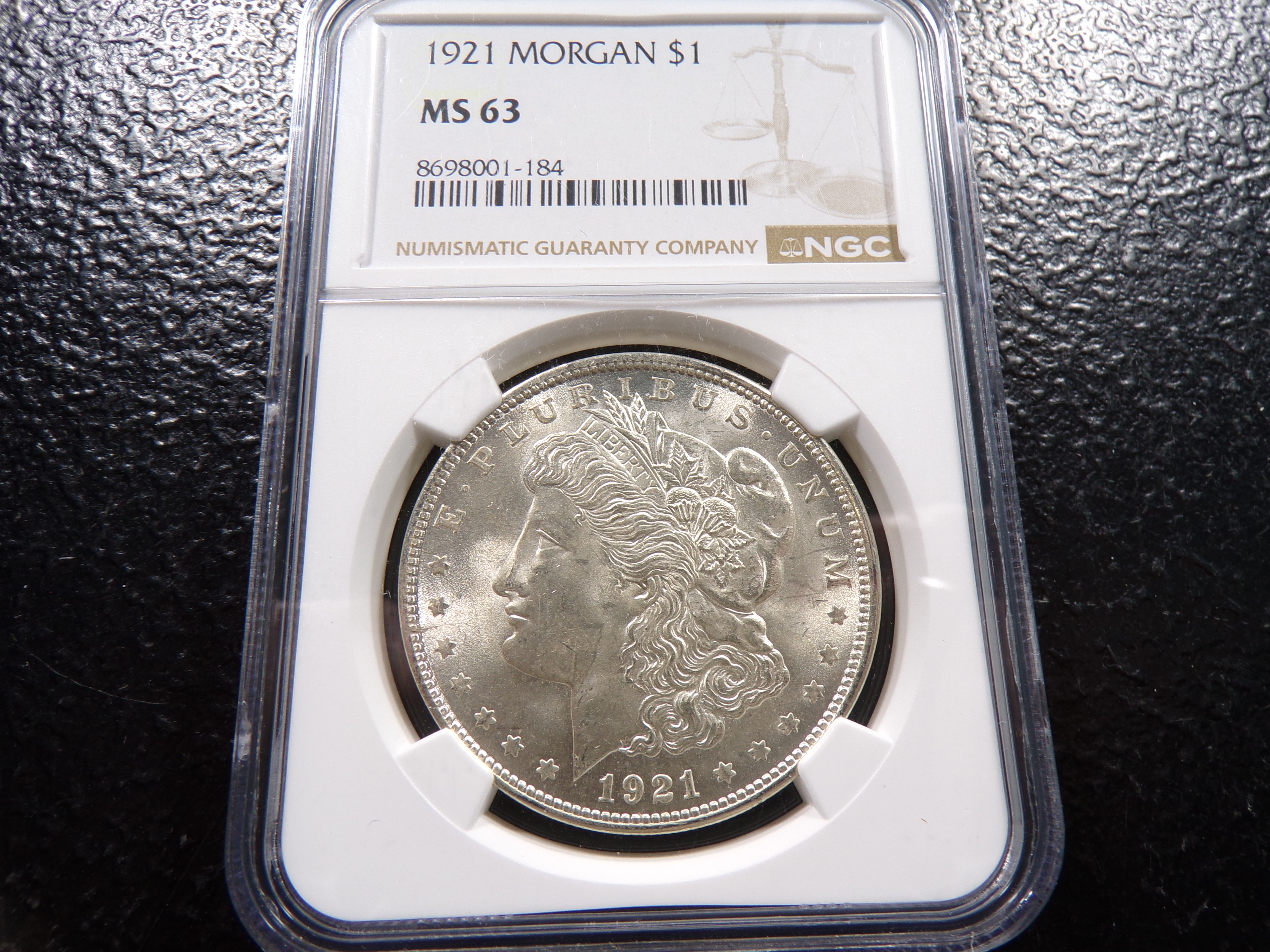1921 NGC MS63 MORGAN SILVER DOLLAR