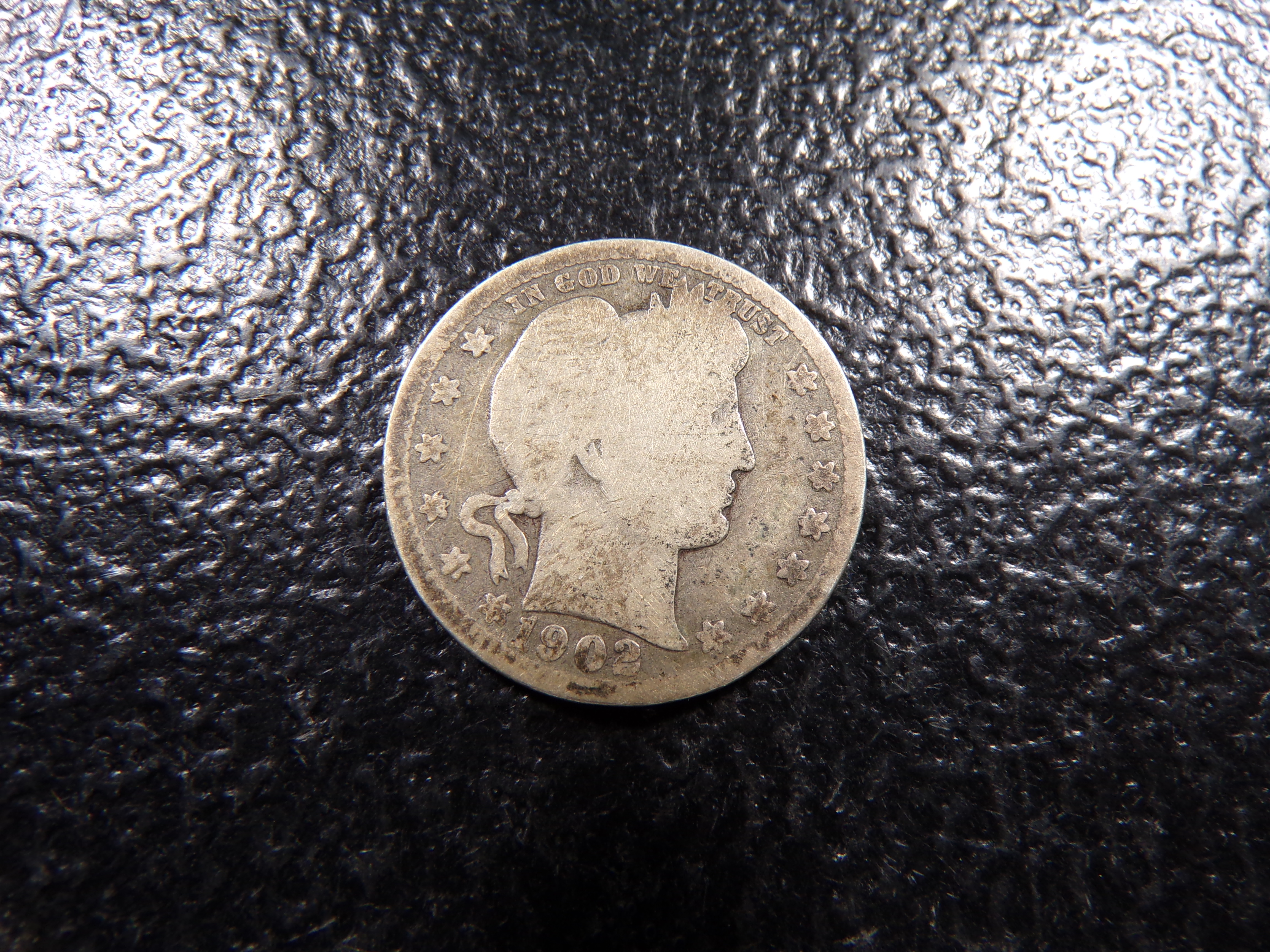 1902-S BARBER SILVER QUARTER