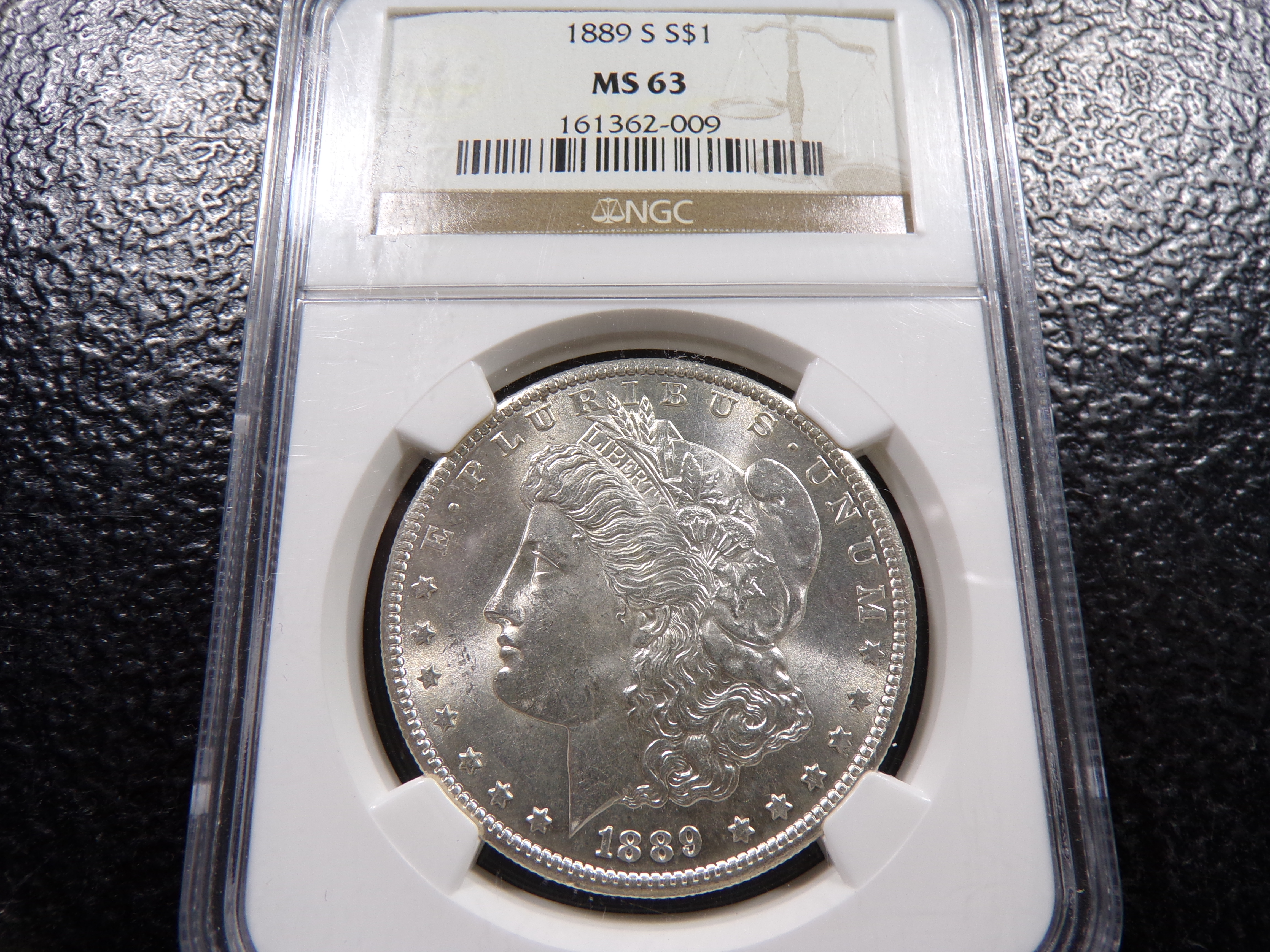 1889-S NGC MS63 MORGAN SILVER DOLLAR