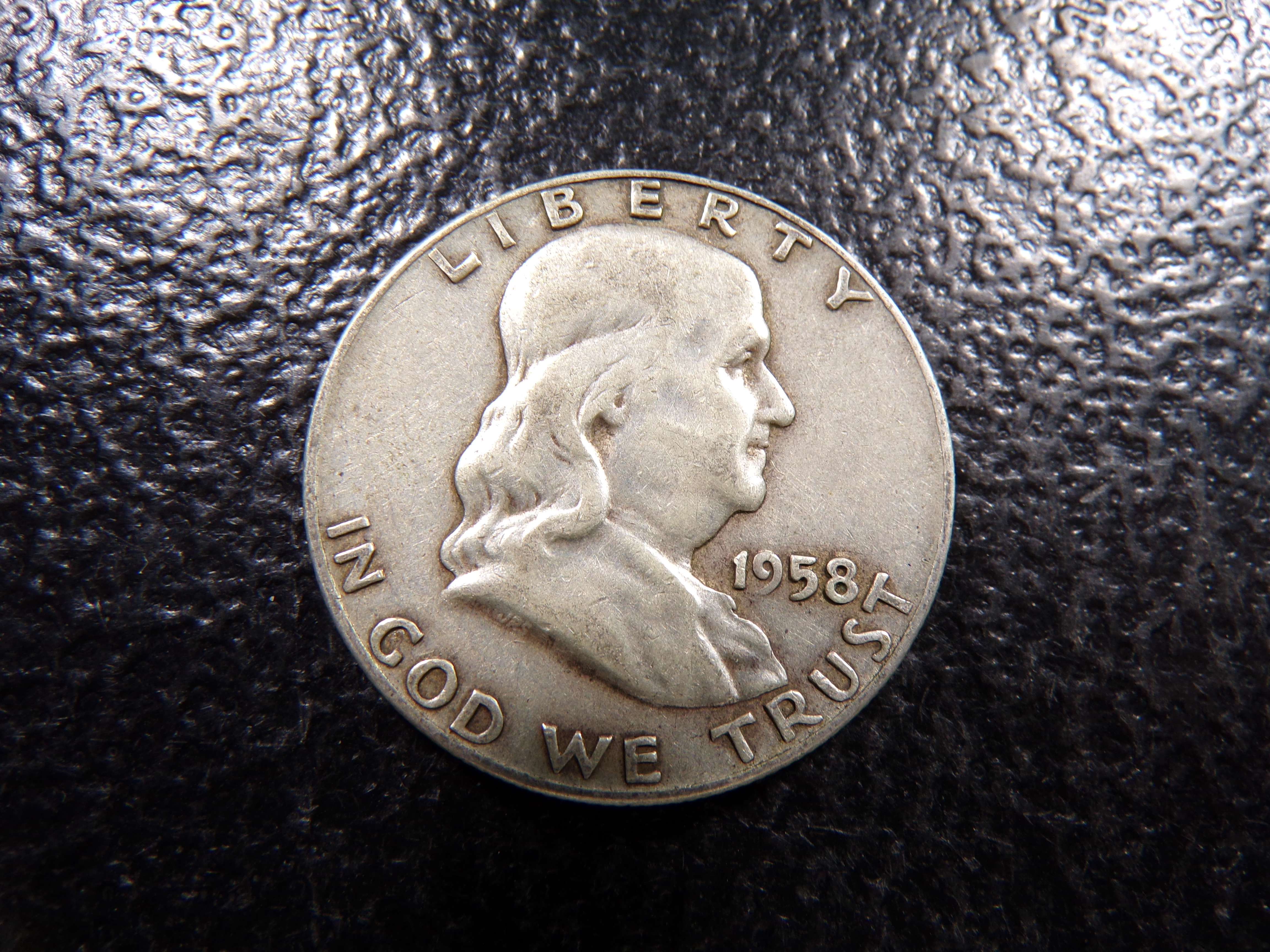 1958-D FRANKLIN SILVER HALF DOLLAR