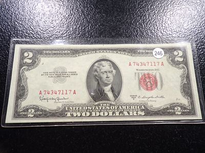 1953-C RED SEAL $2 UNITED STATES NOTE. CLICK THE LINK FROM YOUR INVOICE TO PAY... INVOICES ARE 