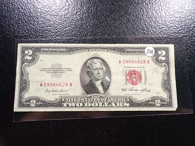 1953 RED SEAL $2 UNITED STATES NOTE. CLICK THE LINK FROM YOUR INVOICE TO PAY... INVOICES ARE 