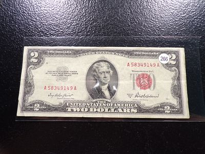 1953-A RED SEAL $2 UNITED STATES NOTE. CLICK THE LINK FROM YOUR INVOICE TO PAY... INVOICES ARE 