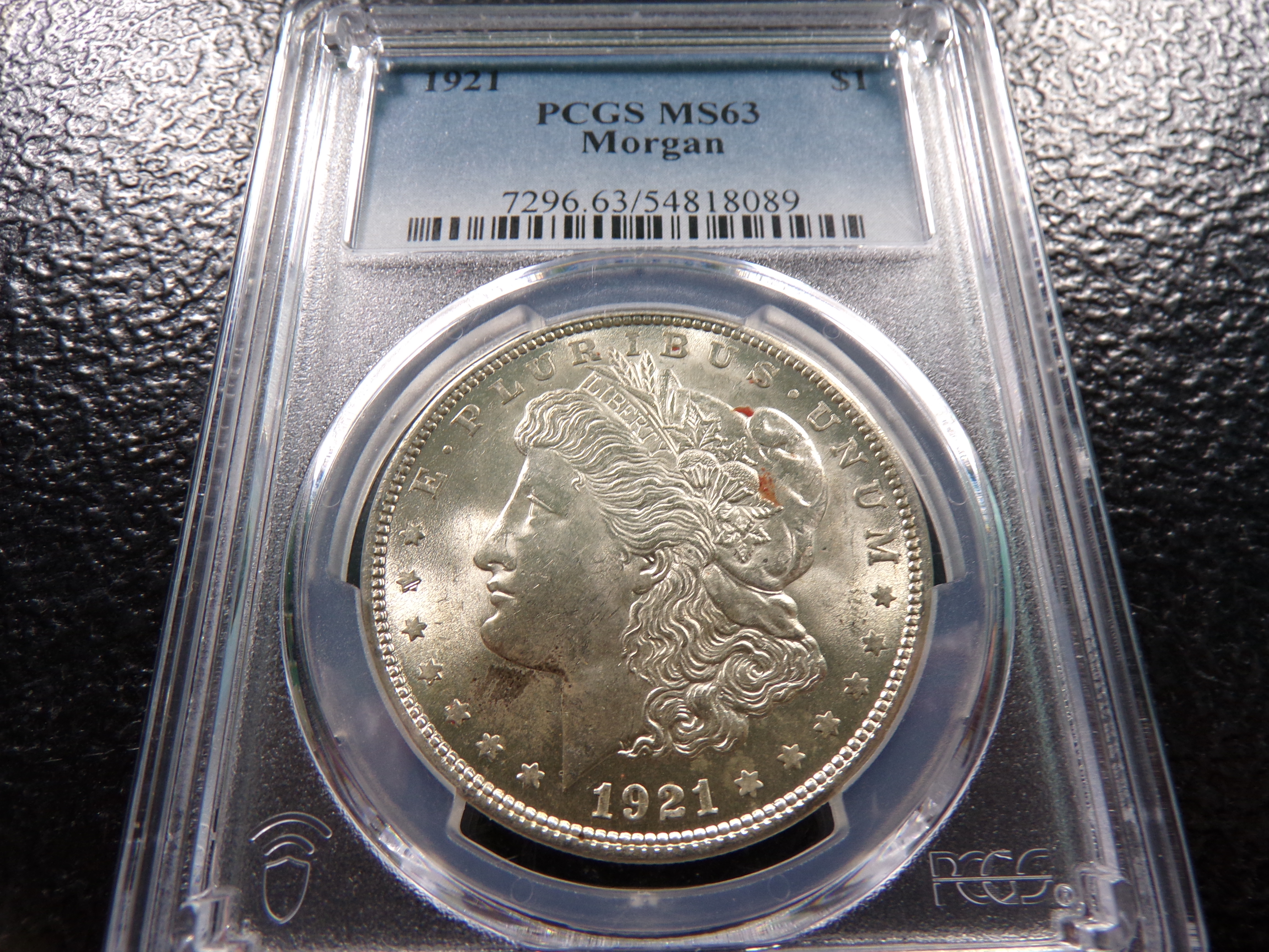 1921 Pcgs ms63 Morgan Silver Dollar