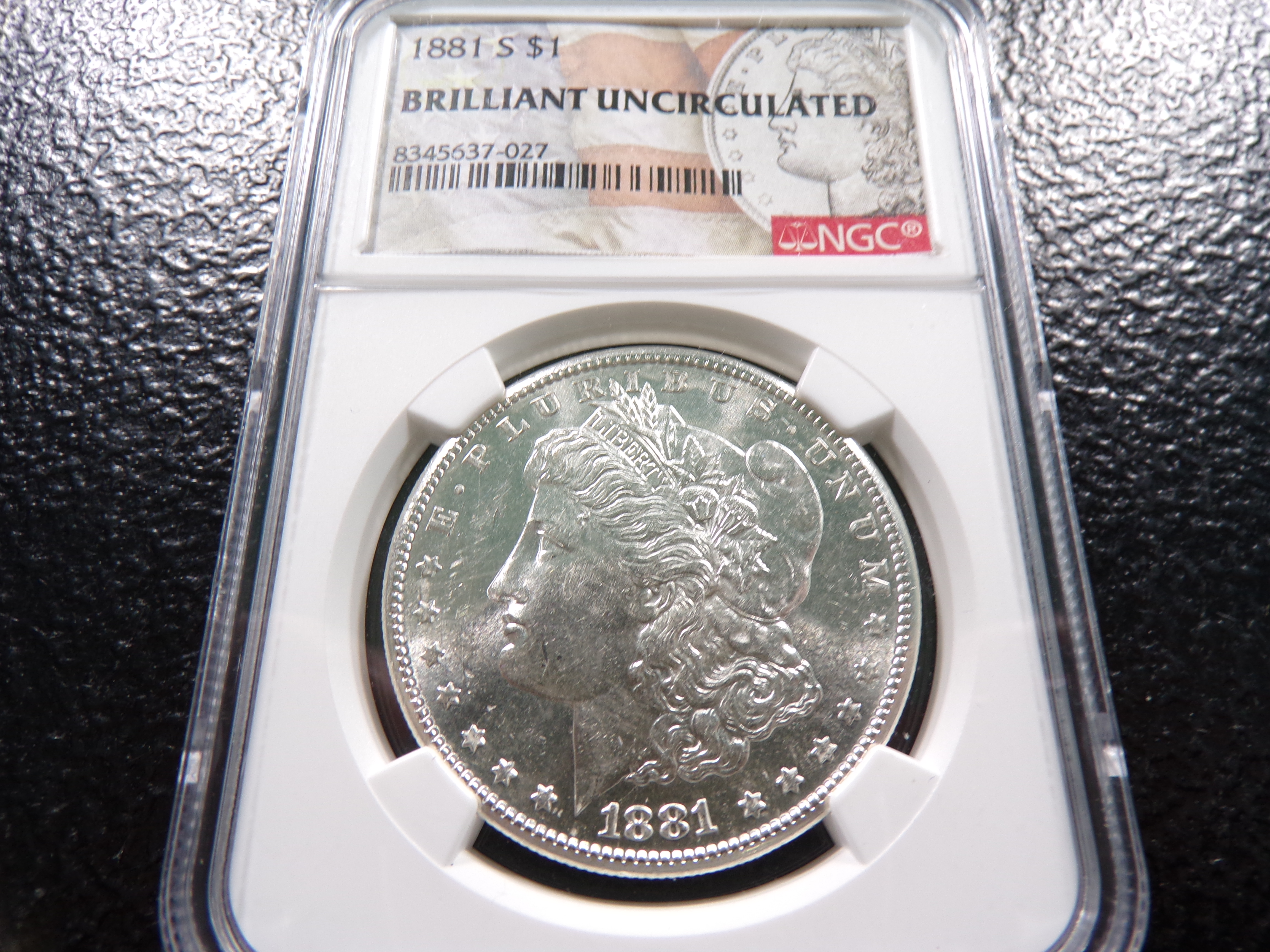 1881-s Ngc Brilliant Uncirculated Morgan Silver Dollar