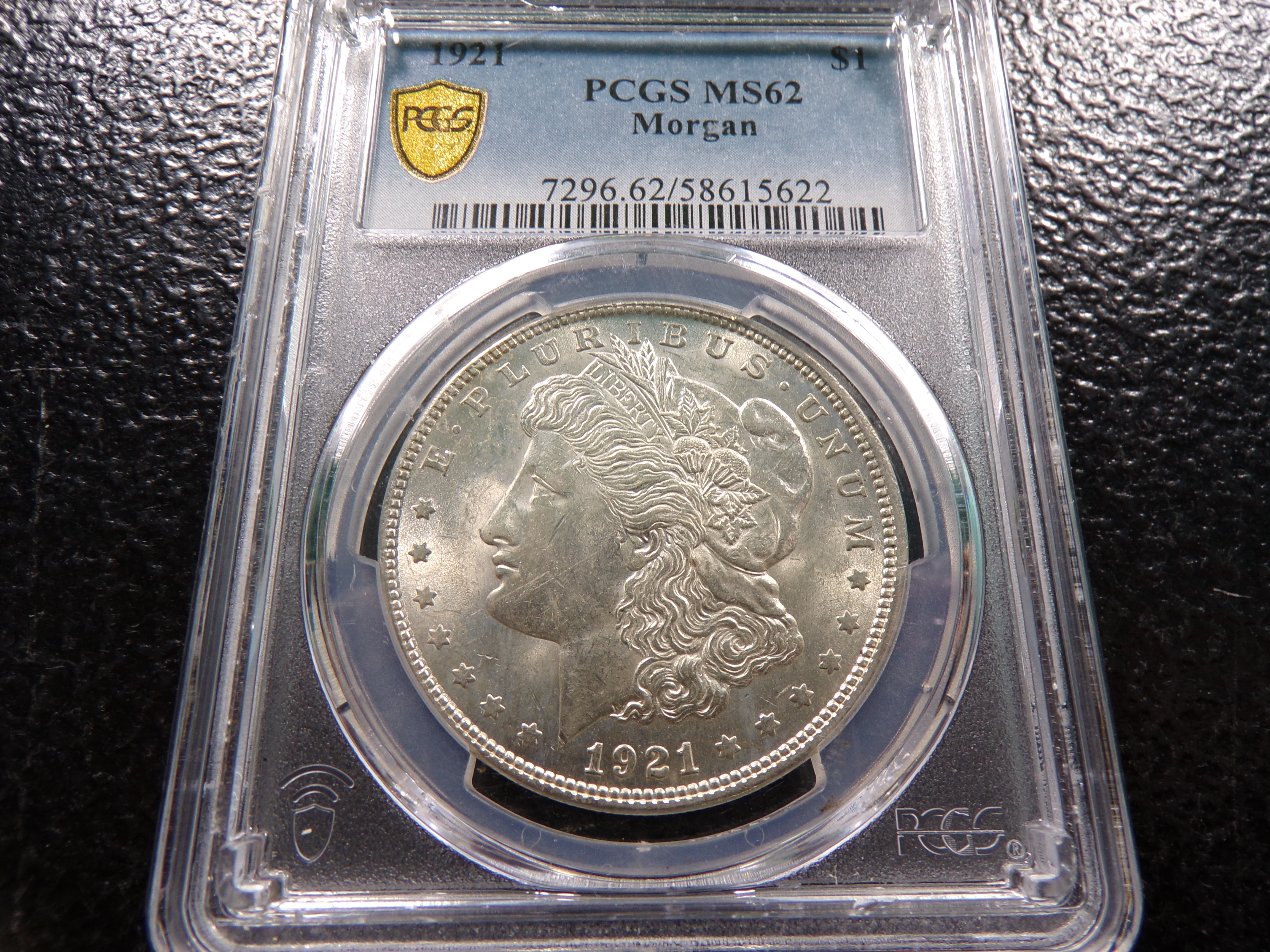 1921 Pcgs ms62 Morgan Silver Dollar