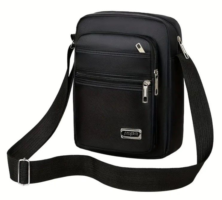 Lot 202: Black Unisex Nylon Diagonal Cross Bag Single Shoulder Bag L16b sku-2659