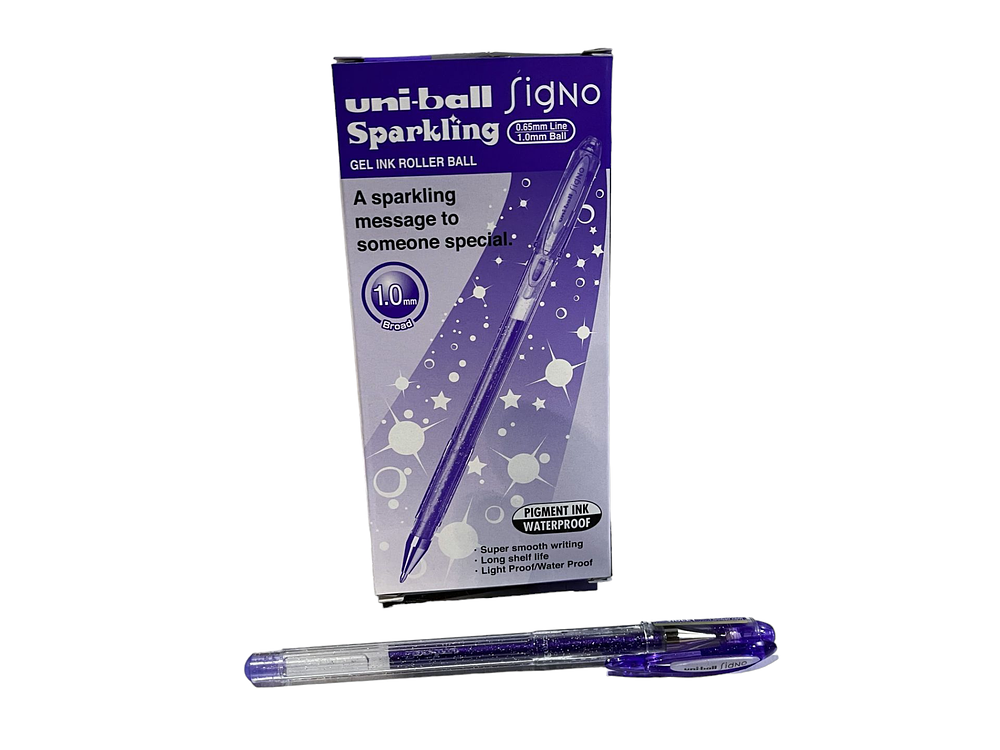 Lot 210: 9 x Packs of 12 Uni-Ball Signo Gelstick Rollerball Pen - Blue L9b sku-2600
