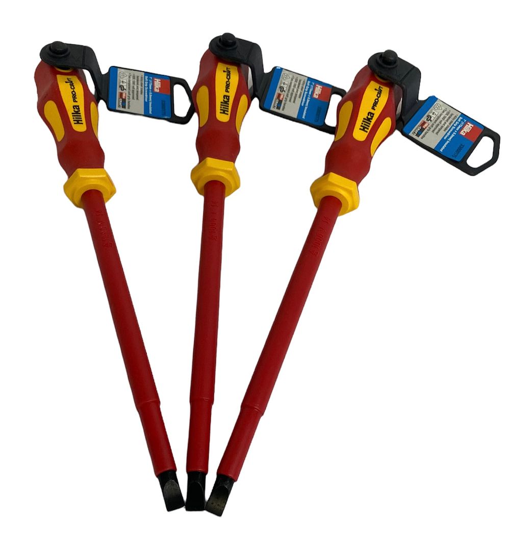 Lot 268: 3 x New Hilka 6in Insulated Soft Grip Screwdrivers L1b sku-2120