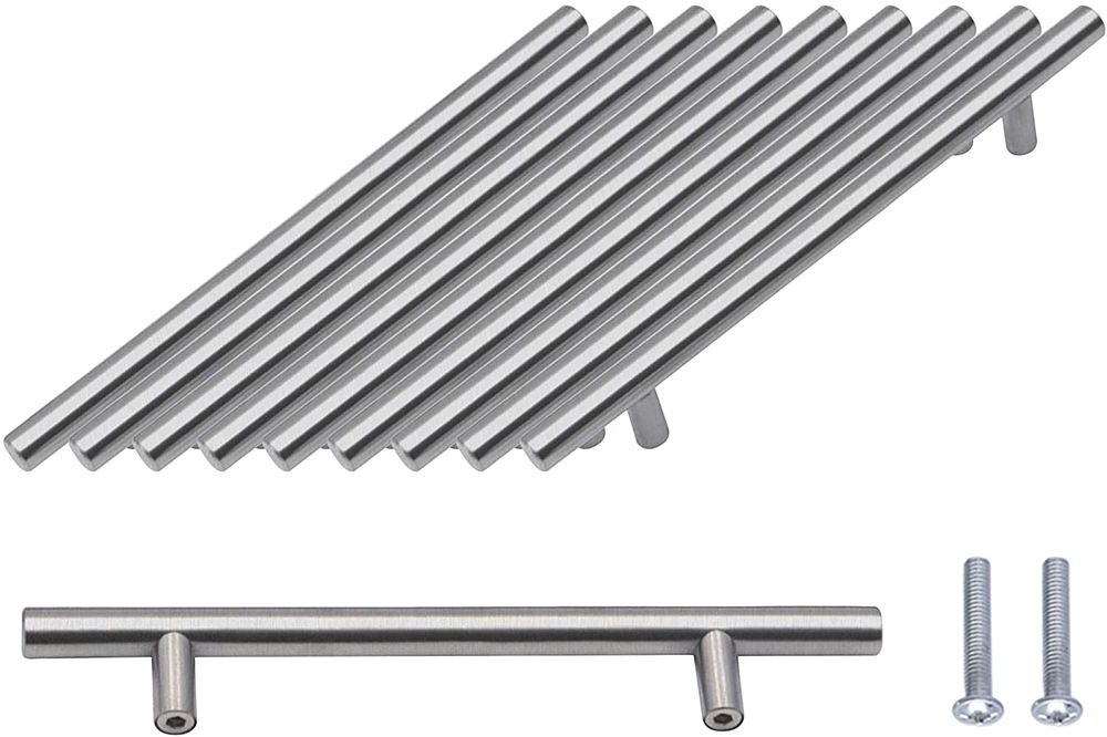 Lot 280: 2 x Pack Of 10 Kitchen T-Bar Handles - 6 inch wide L14c sku-688