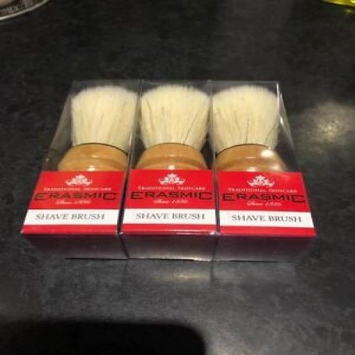 Lot 322: 4 x Pack of 3 Erasmic Shave brushes L13a sku-48