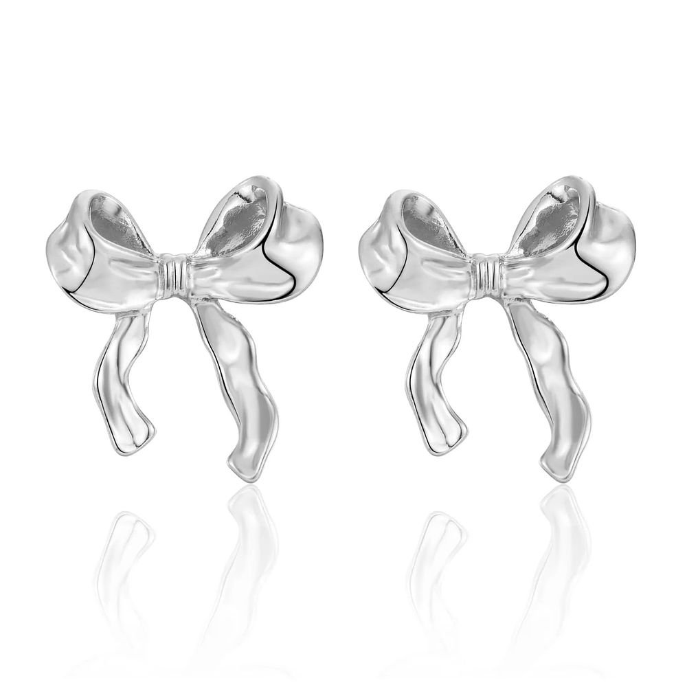 Lot 354: 7 x Dainty 14K Gold Plated Tie Knot Stud Earrings L12a sku-4347