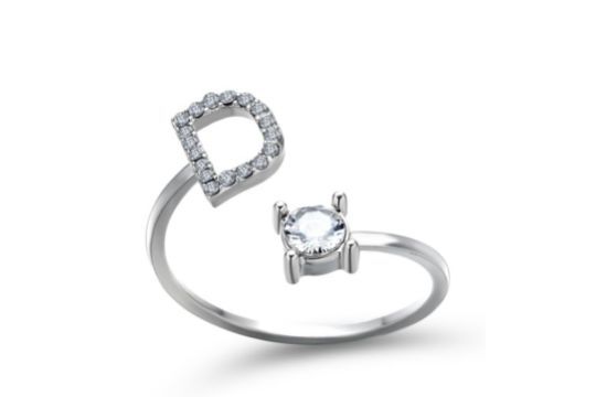 Lot 395: 15 x Letter Rings Personalized Gift For Women L25a sku-3829