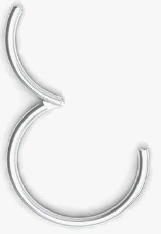 Lot 405: 10 x Silver 2PCS-20G(0.8mm) 7mm Hinged Snug Fit Nose Rings L14a sku-3802