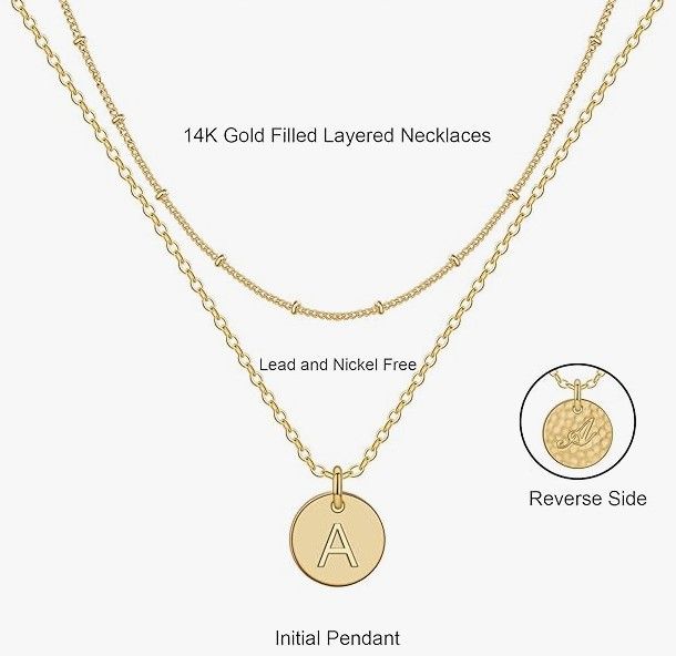 Lot 413: 10 x Layered Gold Necklaces for Girls RRP £22.08 ea. L11a sku-3788