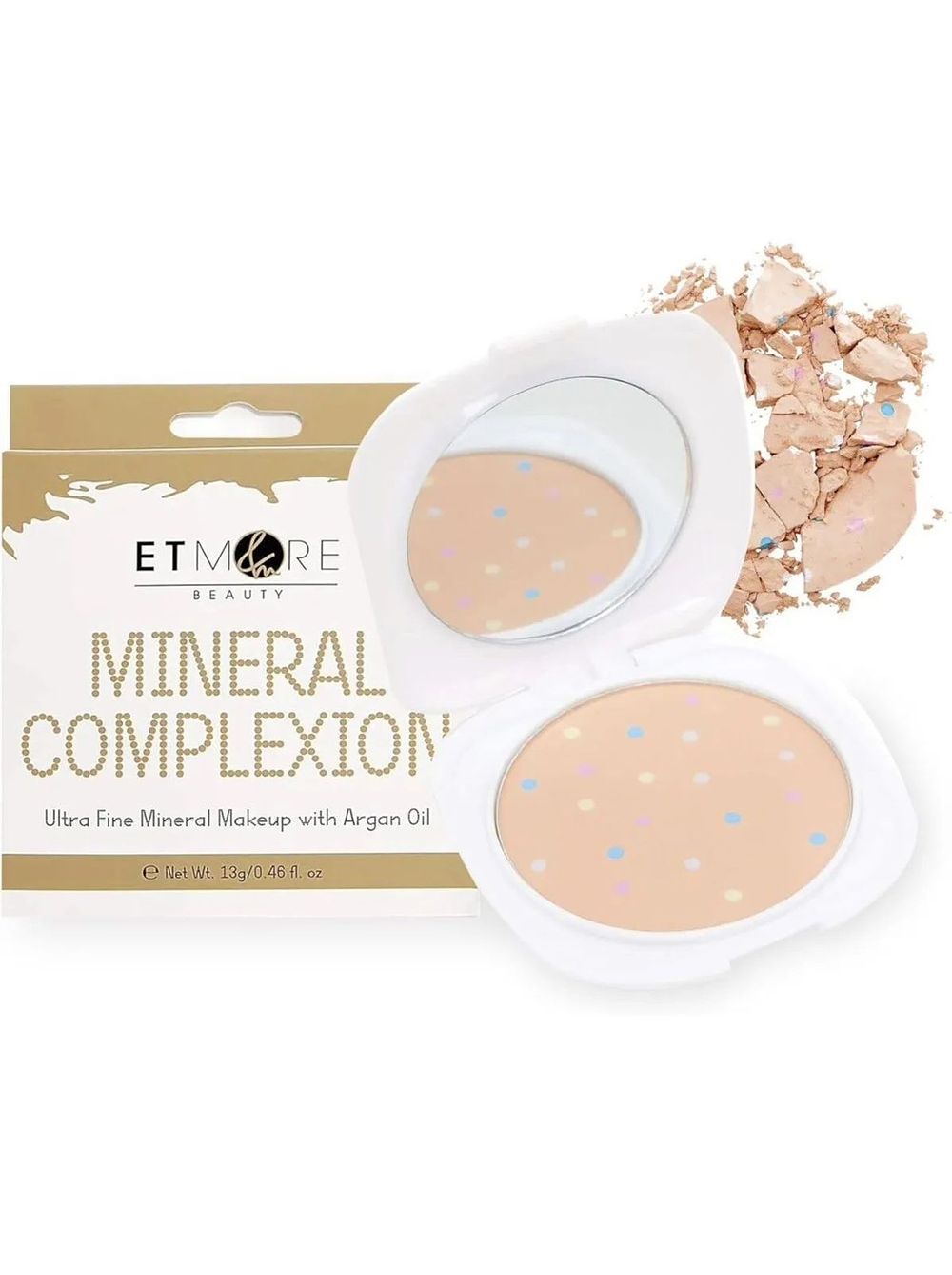 Lot 484: 25 x Etmore Beauty Mineral Complexion Ultra Fine Mineral Makeup With Argan Oil 13g L8a sku-2938