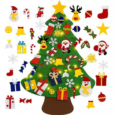 DIY Felt Christmas Tree L13c sku-4377. Colours &amp; Designs May Vary. Felt Christmas Tree: The 