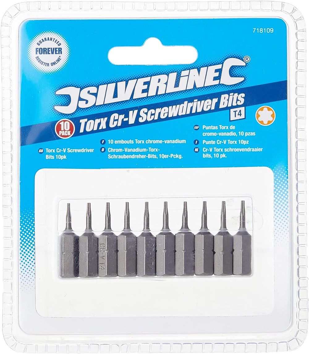 Lot 25: 10 X Packs Of 10 Torx Cr-V Screwdriver Bits L1a sku-2573