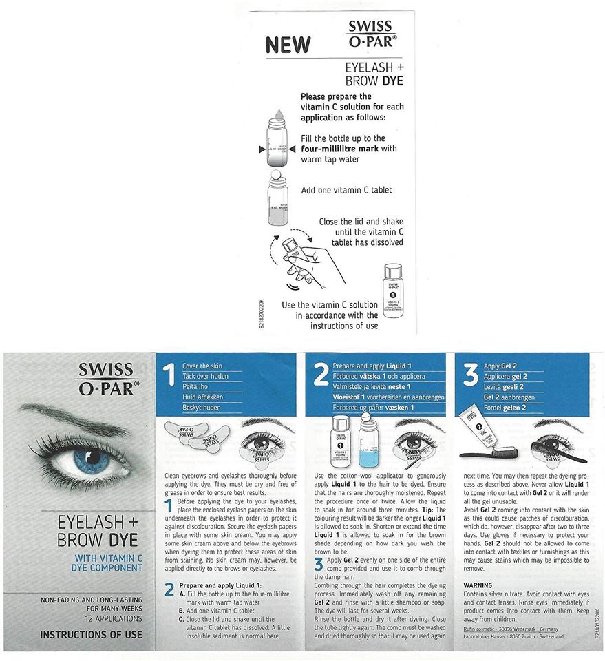 Swiss O Par Eyelash and Brow Dye Tint Color Kit - Brown L8a sku-246