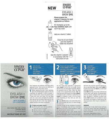 Swiss O Par Eyelash and Brow Dye Tint Color Kit - Brown L8a sku-246. Summary Set is enough for 