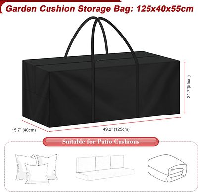Large Garden Cushion Storage Bag Lb5a sku-3253. Outdoor Furniture Cushion Storage Bags With 