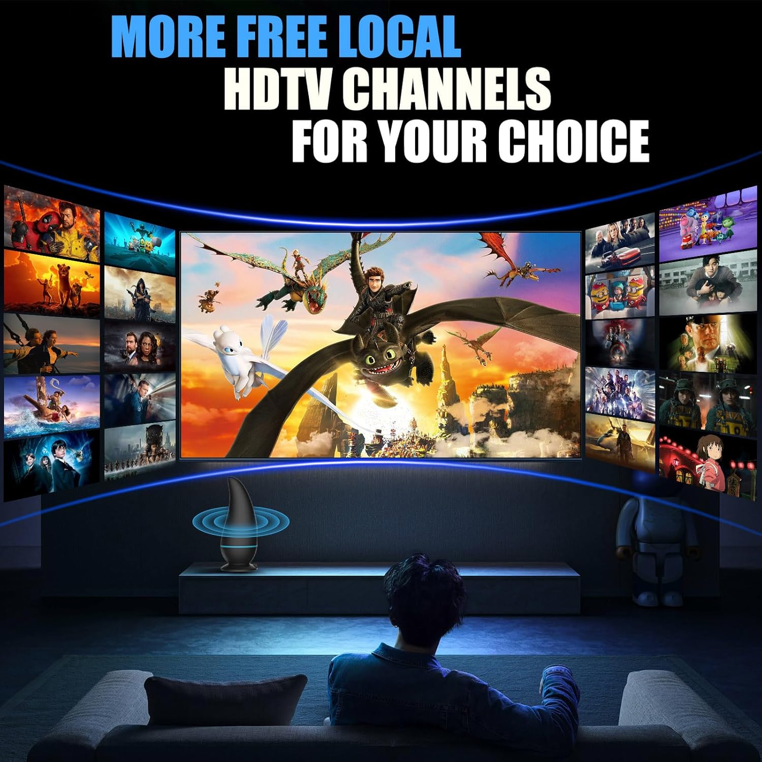 Indoor TV Aerial, Freeview Aerial Supports 4K 1080P AN-2019 RRP £28.65 Lb38 sku-3603