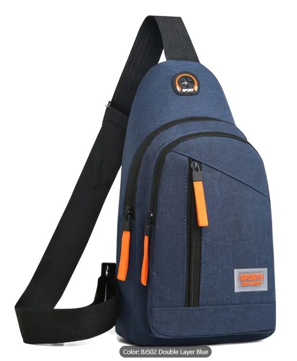Blue Waterproof Shoulder Crossbody Bag L15a sku-2661