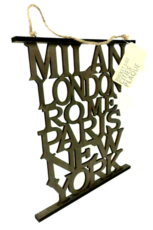36 x Die Cut Cities Plaques RRP £3.99 ea Lrf sku-42