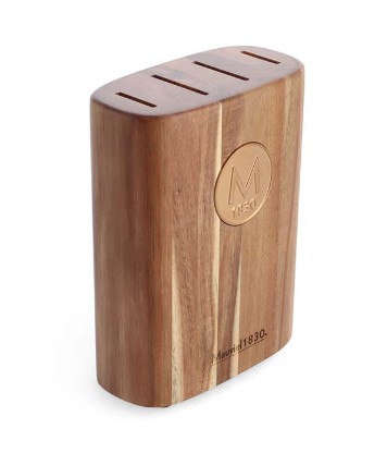 4 x Mauviel 1830 Acacia Wood Knife Blocks - 4 slots L14c sku-3011
