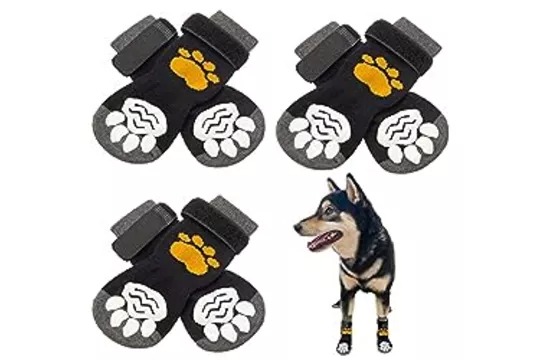 3 Pairs Anti-Slip Dog Socks Dog Walking Socks L13b sku-4522