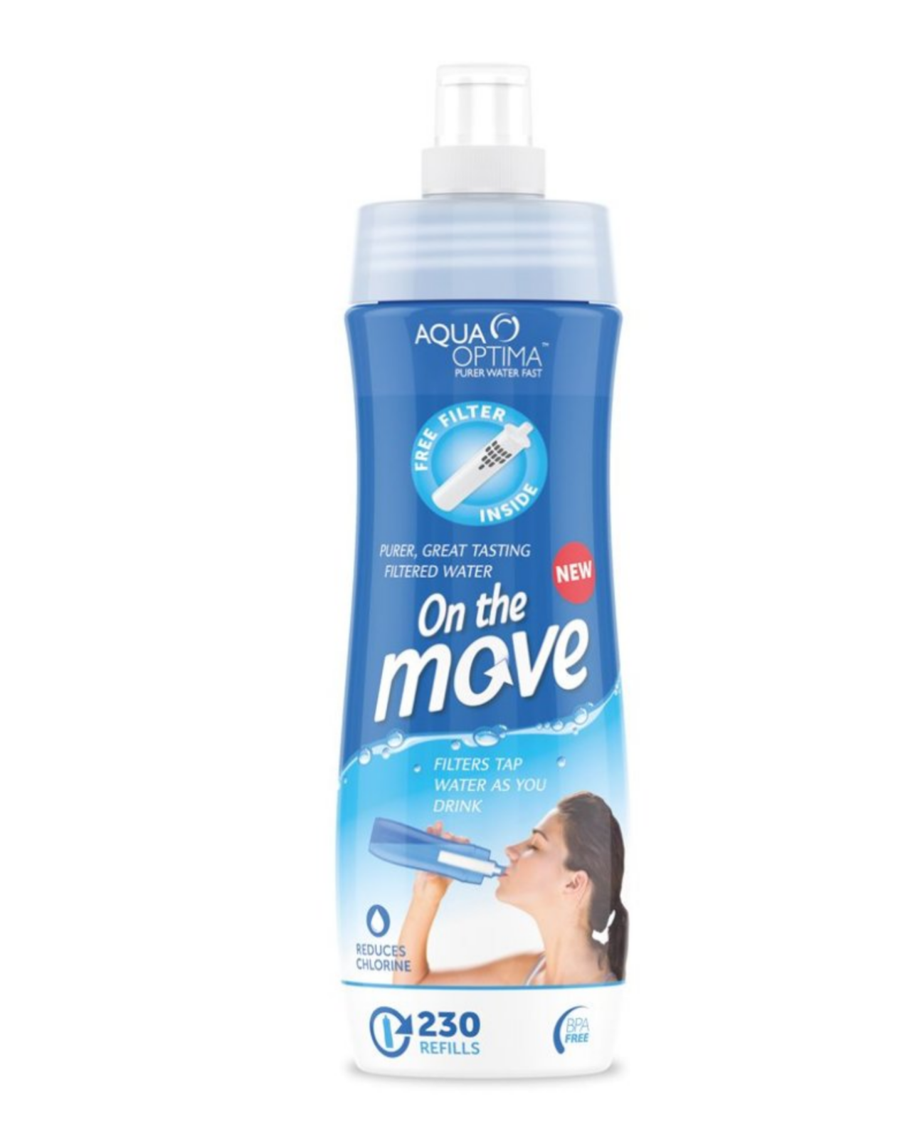 6 x Aqua Optima On The Move Water Bottles L7c sku-70