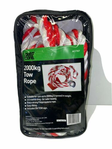 4 x Autocare 2000kg Tow Rope L1c sku-302
