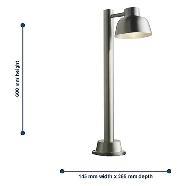 5 x Maxwell Outdoor Post Lights, Brushed Brushed Stainless Steel L30d sku-2903