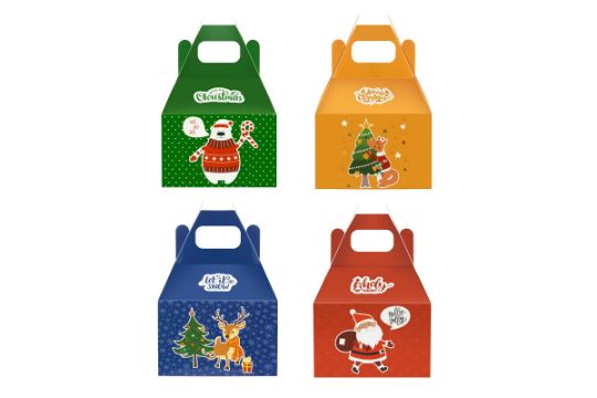 5 x 24 Pack Large Cookie Boxes Christmas Paper Gift Boxes RRP £17.99 ea. L22a sku-3519