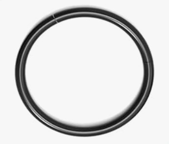 10 x Black 2PCS-20G(0.8mm) 7mm Hinged Snug Fit Nose Rings L14a sku-3801