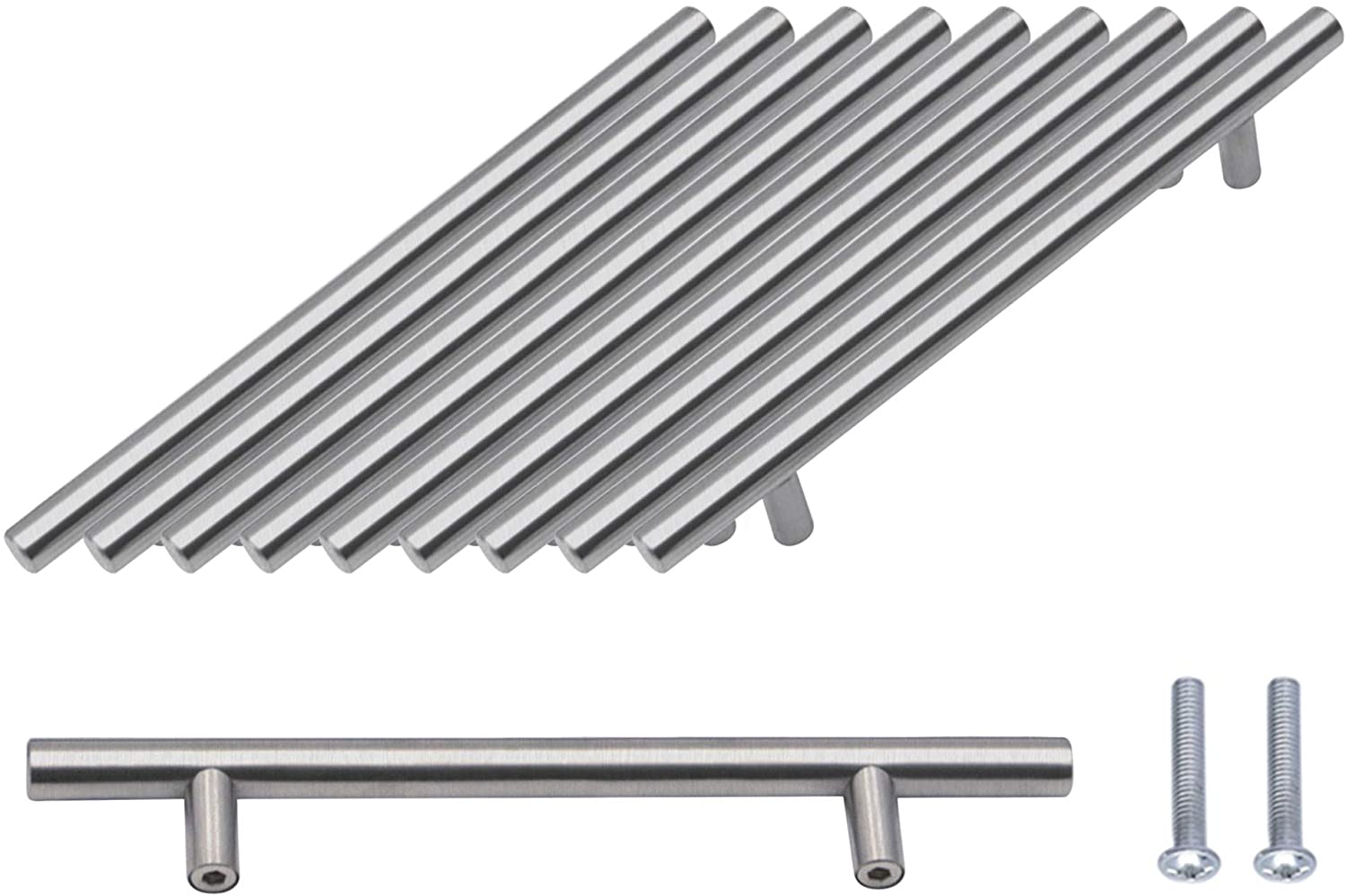 2 x Pack Of 10 Kitchen T-Bar Handles - 6 inch wide L14c sku-688