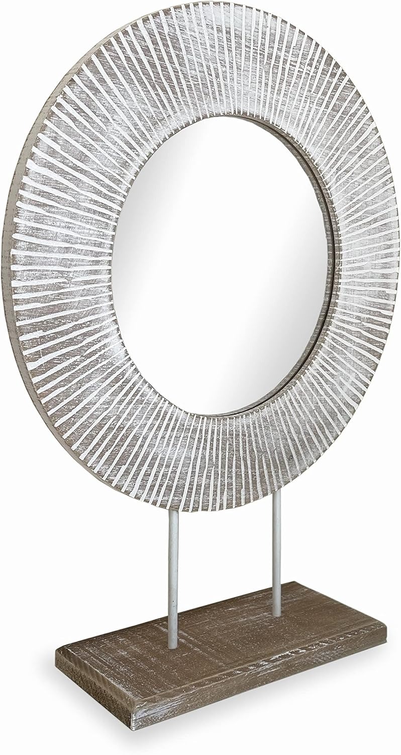 20 x Wooden Mirror on Stand L12 sku-2516