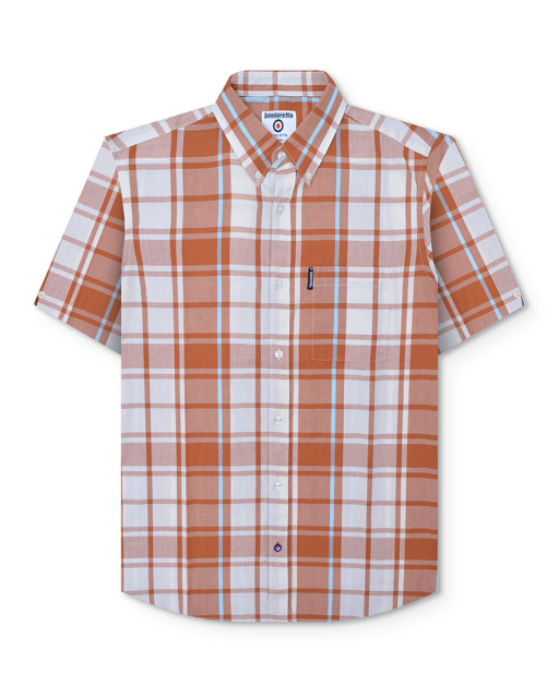 3 x Lambretta Check Shirt Rust/White RRP £40.00 ea. size XL L29c sku-4296
