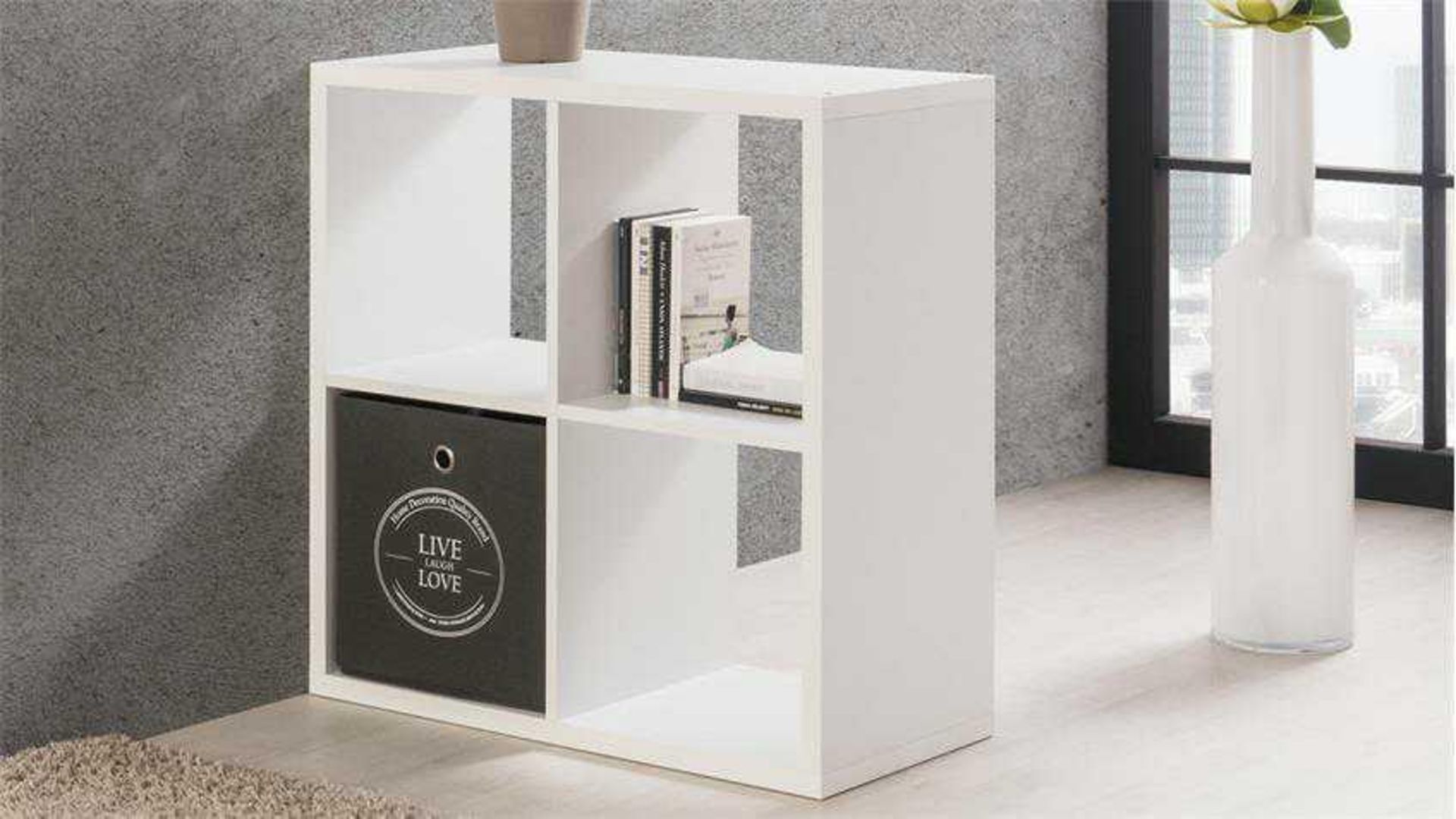 Max Cube Shelf In White LC L1938 sku-662