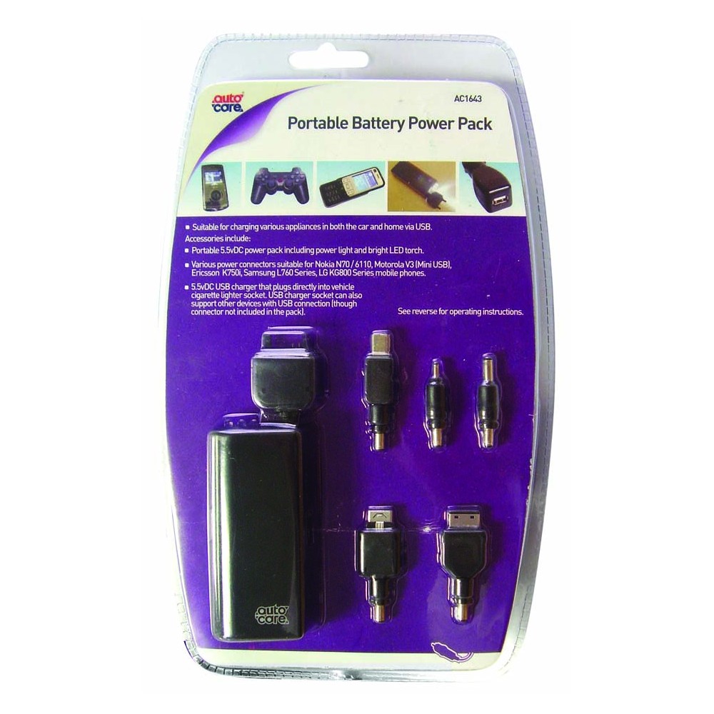 8 x Autocare Mobile Phone Portable Power Pack RRP £6.99 ea L4a sku-2239