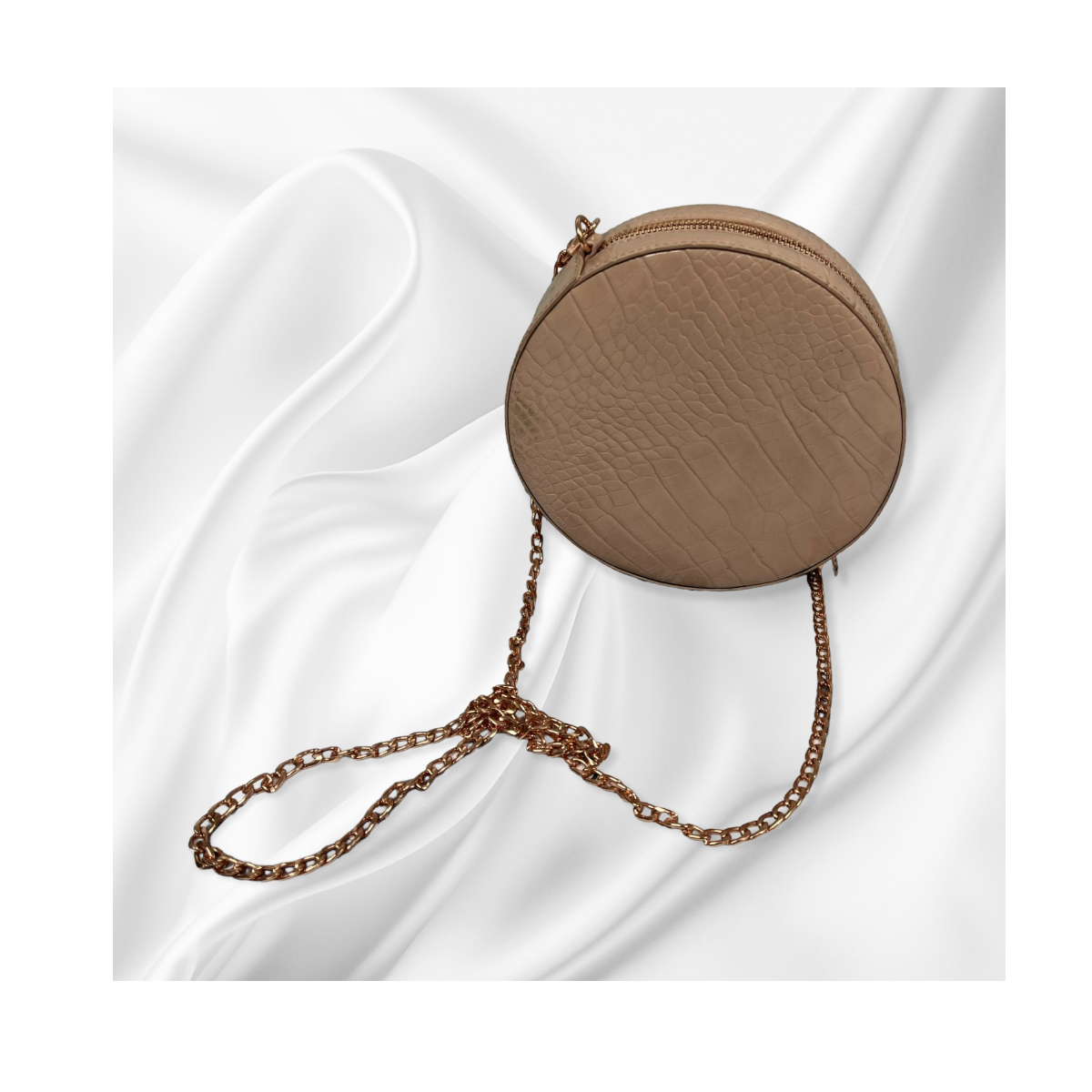 Pink Blush Round Luxury Handbag L9 sku-2427